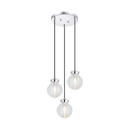 Matteo Lighting Ridge 3-Light Pendant Chrome