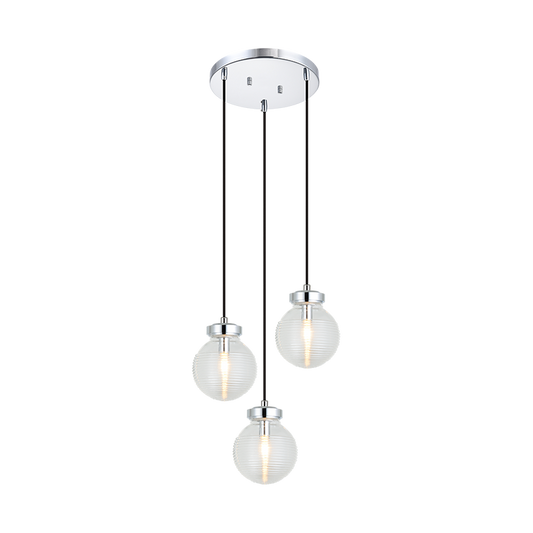 Matteo Lighting Ridge 3-Light Pendant Chrome