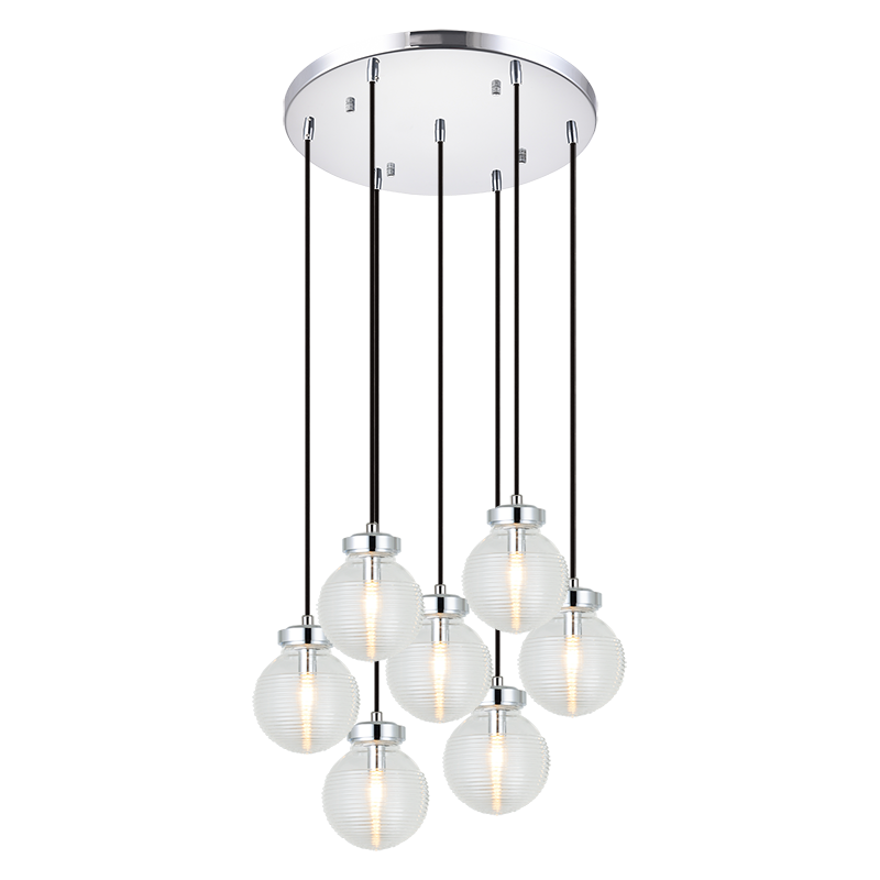 Matteo Lighting Ridge 7-Light Pendant Chrome