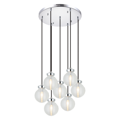 Matteo Lighting Ridge 7-Light Pendant Chrome