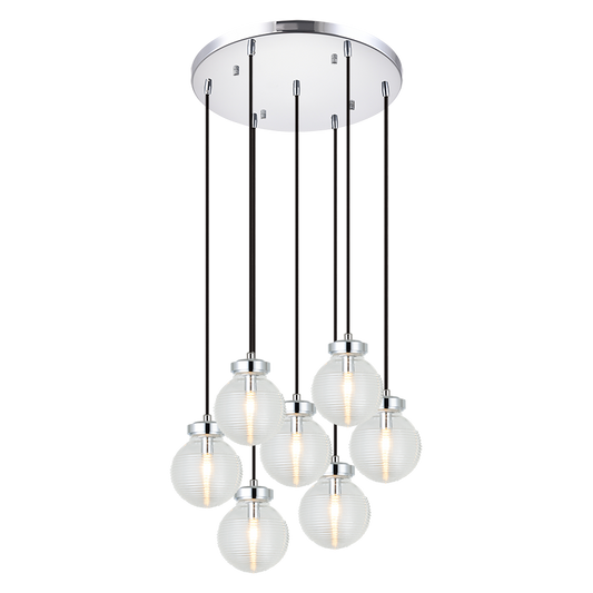 Matteo Lighting Ridge 7-Light Pendant Chrome