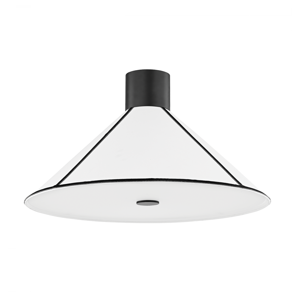 Troy Forrest Semi-Flush Mount Soft Black
