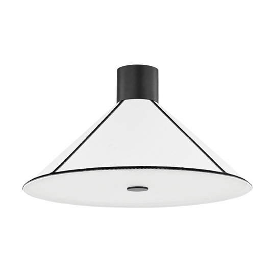 Troy Forrest Semi-Flush Mount Soft Black