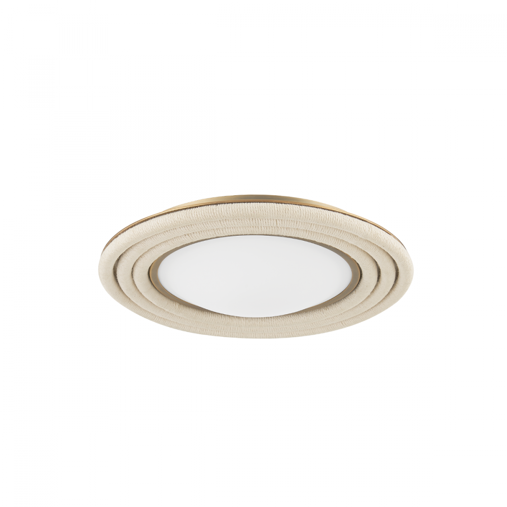 Troy Zion Flush Mount Patina Brass