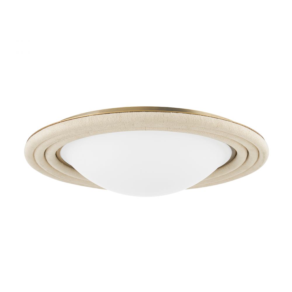 Troy Zion Flush Mount Patina Brass