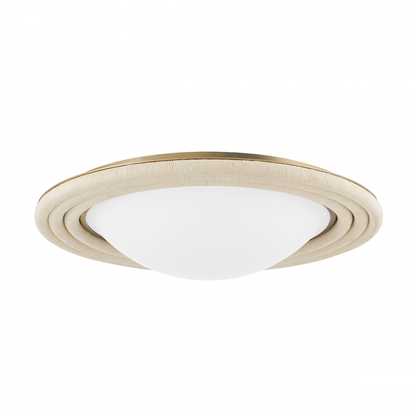 Troy Zion Flush Mount Patina Brass