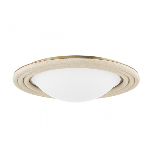 Troy Zion Flush Mount Patina Brass