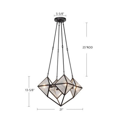 Cairo 21-in 4-Light Chandelier