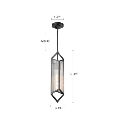 Cairo 19" Ribbed Pendant - Vintage Brass