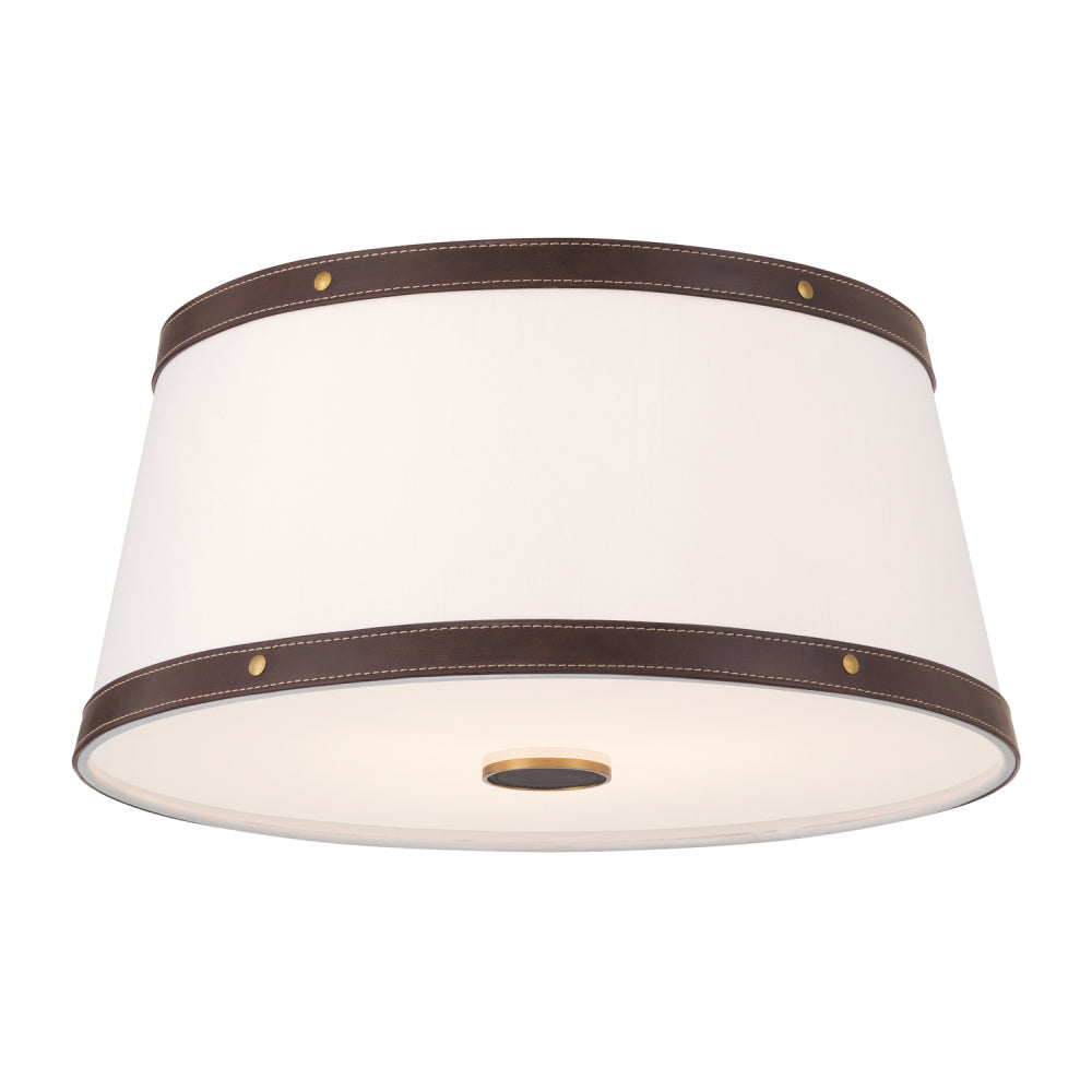 Crystorama Callahan 17" 3-Light Flush Mount Luxe Gold