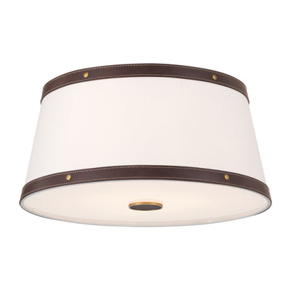 Crystorama Callahan 17" 3-Light Flush Mount Luxe Gold