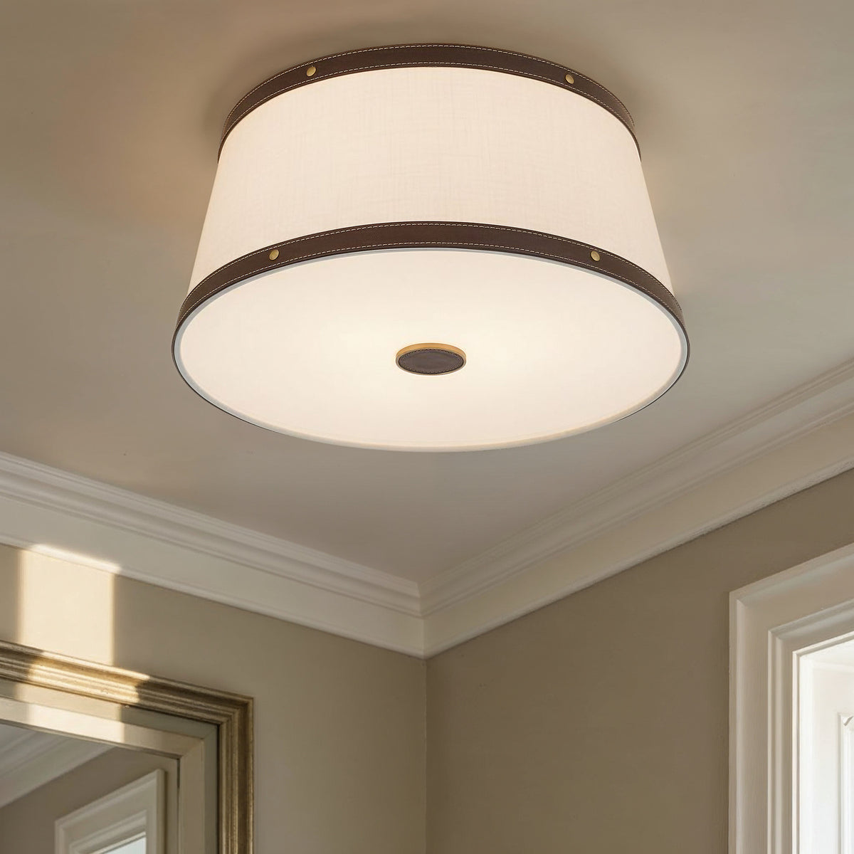 Crystorama Callahan 17" 3-Light Flush Mount Luxe Gold - lifestyle