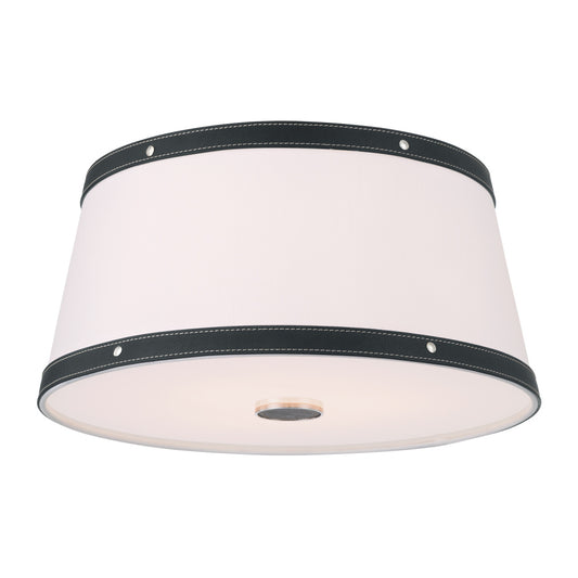 Crystorama Callahan 17" 3-Light Flush Mount Polished Nickel