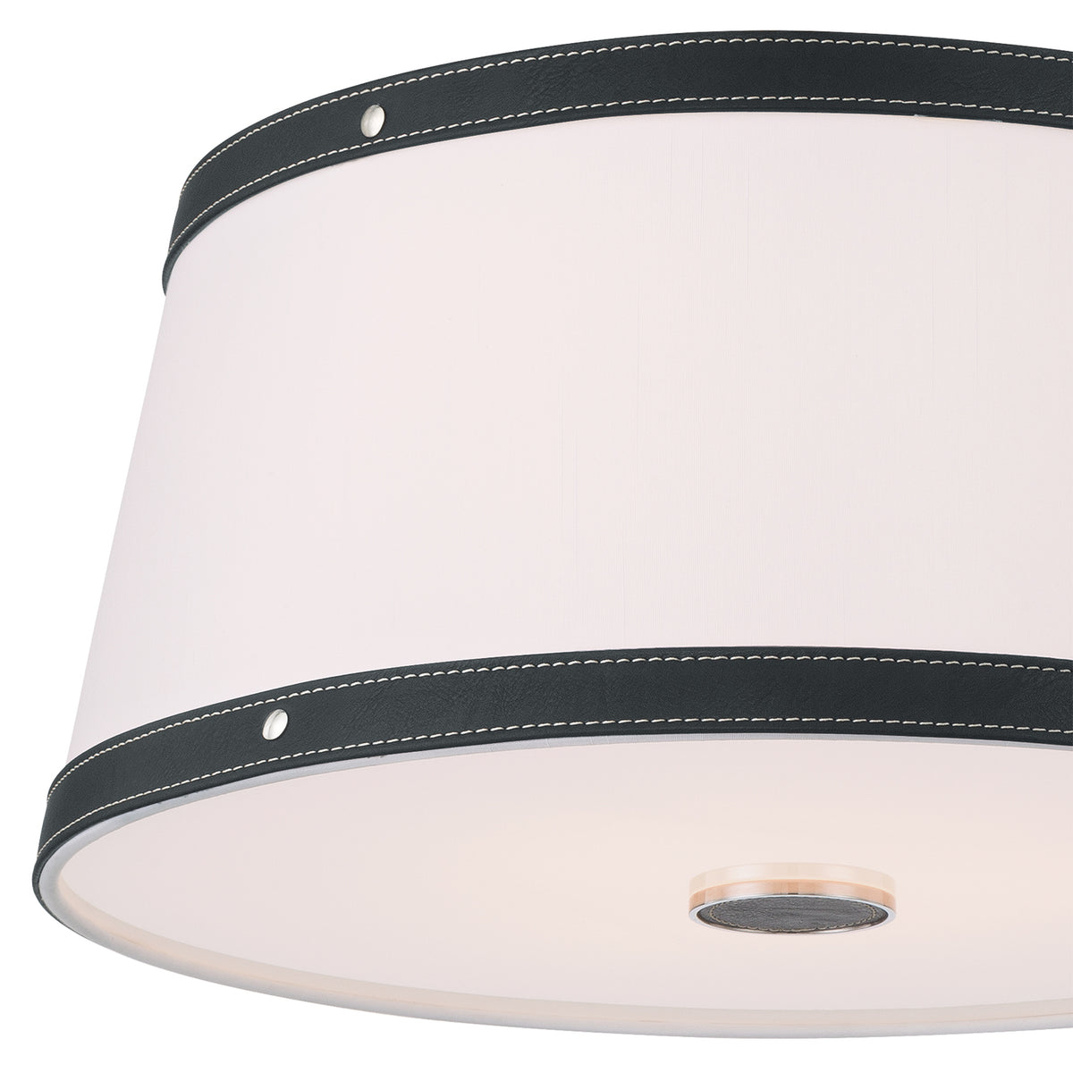 Crystorama Callahan 17" 3-Light Flush Mount Polished Nickel - detail