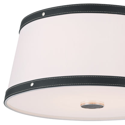 Crystorama Callahan 17" 3-Light Flush Mount Polished Nickel - detail