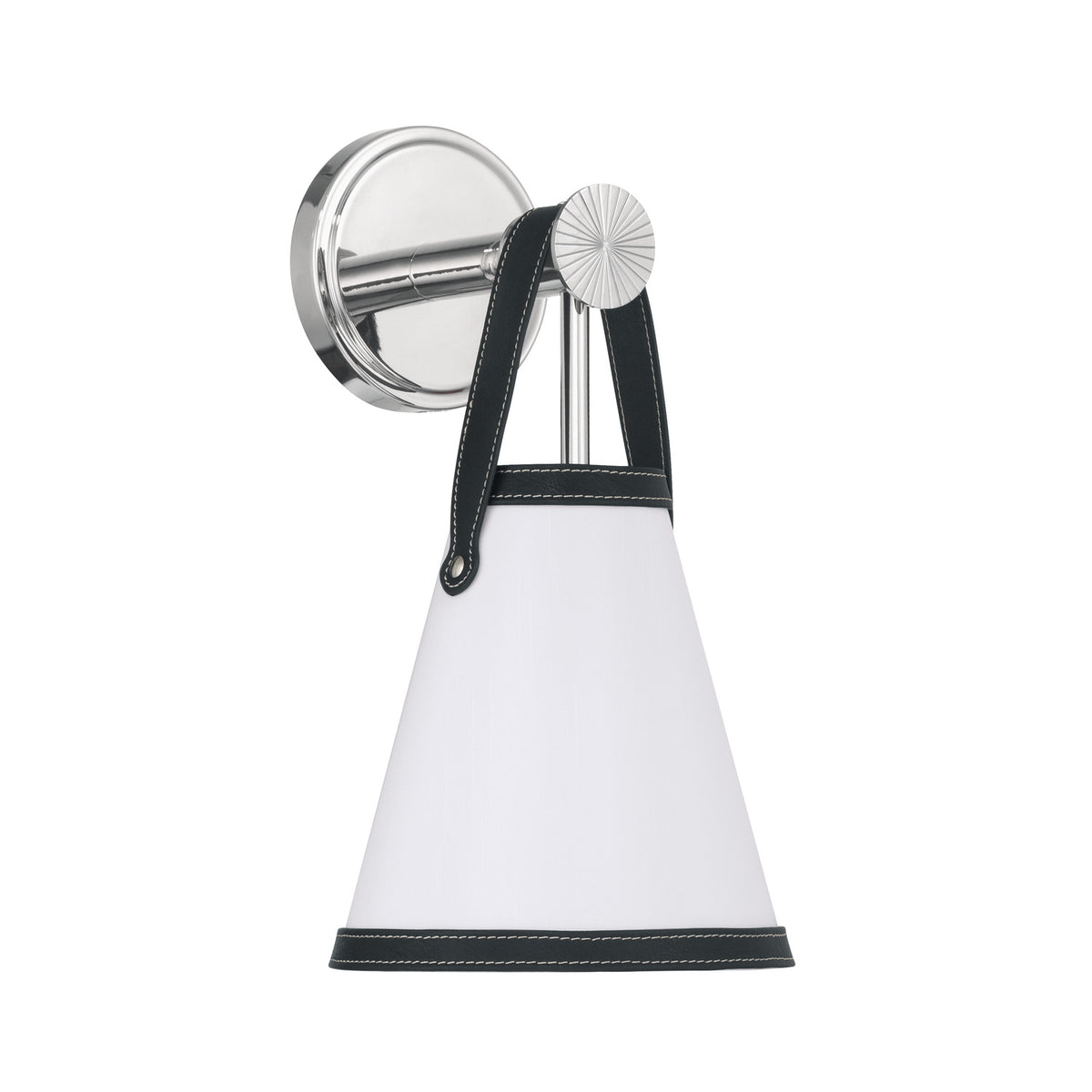 Crystorama Callahan 7.25" 1-Light Wall Sconce Polished Nickel - detail