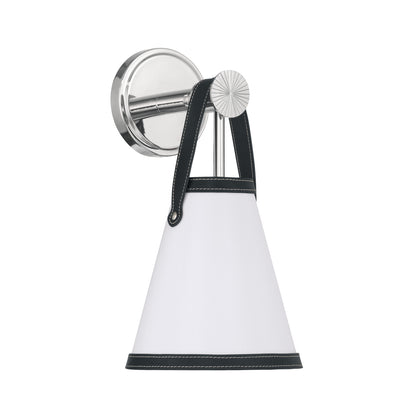 Crystorama Callahan 7.25" 1-Light Wall Sconce Polished Nickel - detail