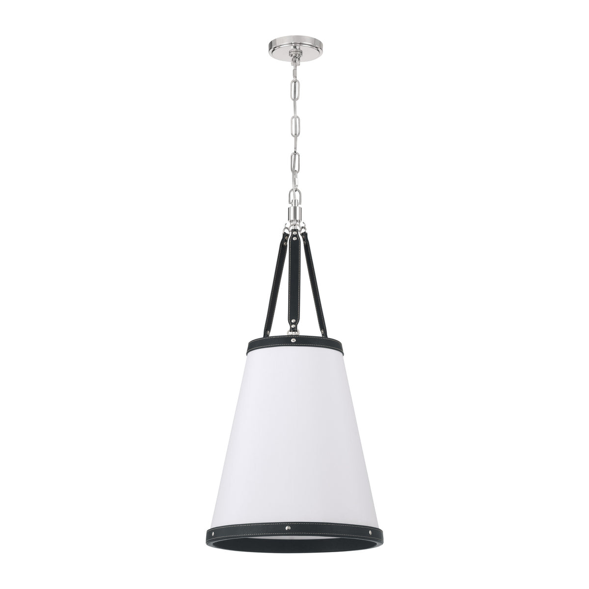 Crystorama Callahan 14.25" 3-Light Pendant Polished Nickel - detail