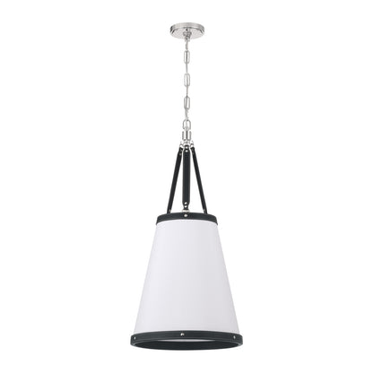 Crystorama Callahan 14.25" 3-Light Pendant Polished Nickel - detail