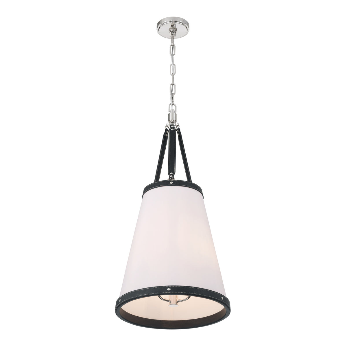 Crystorama Callahan 14.25" 3-Light Pendant Polished Nickel - detail