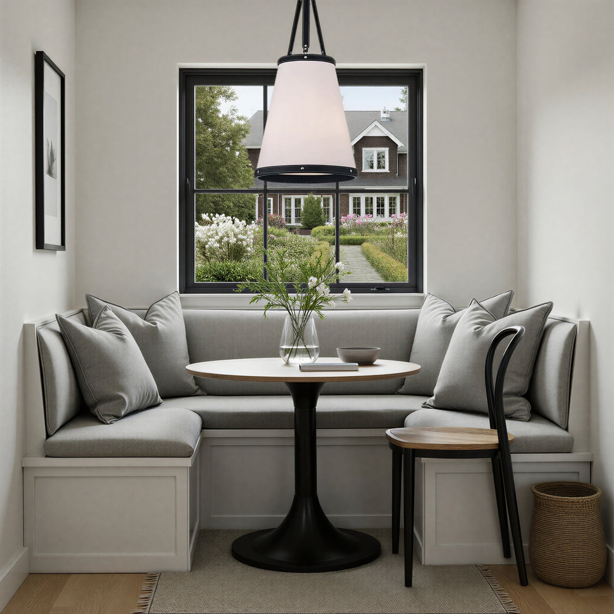 Crystorama Callahan 14.25" 3-Light Pendant Polished Nickel - lifestyle