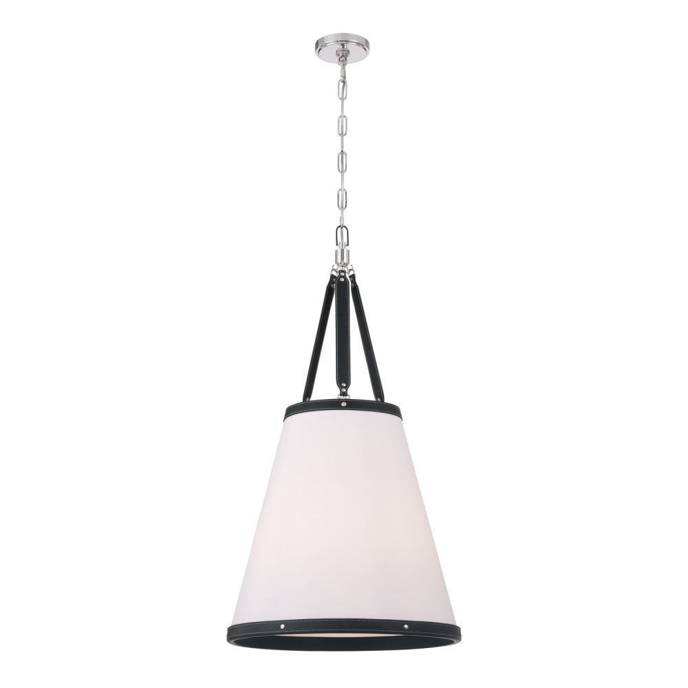 Crystorama Callahan 18" 4-Light Pendant Polished Nickel