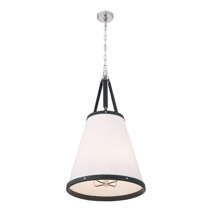 Crystorama Callahan 18" 4-Light Pendant Polished Nickel - detail