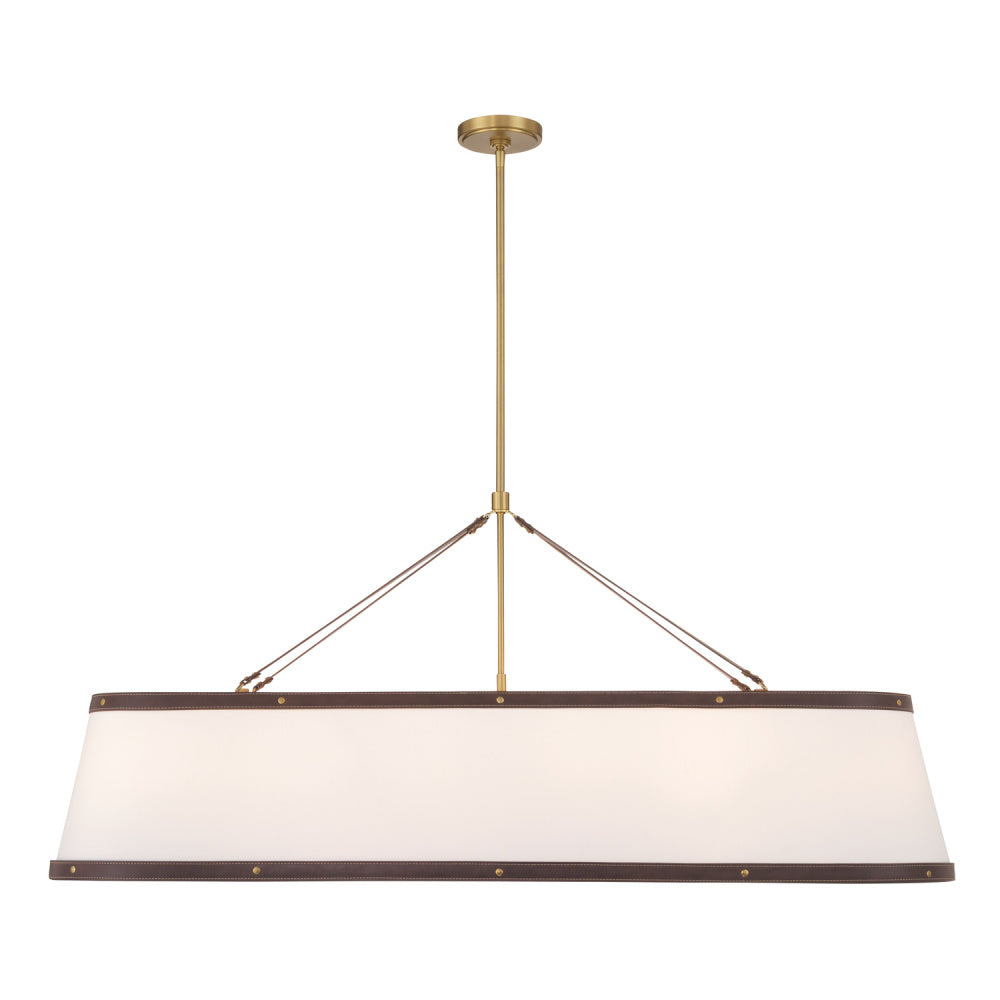 Crystorama Callahan 47.5" 6-Light Linear Chandelier Luxe Gold