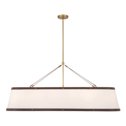 Crystorama Callahan 47.5" 6-Light Linear Chandelier Luxe Gold
