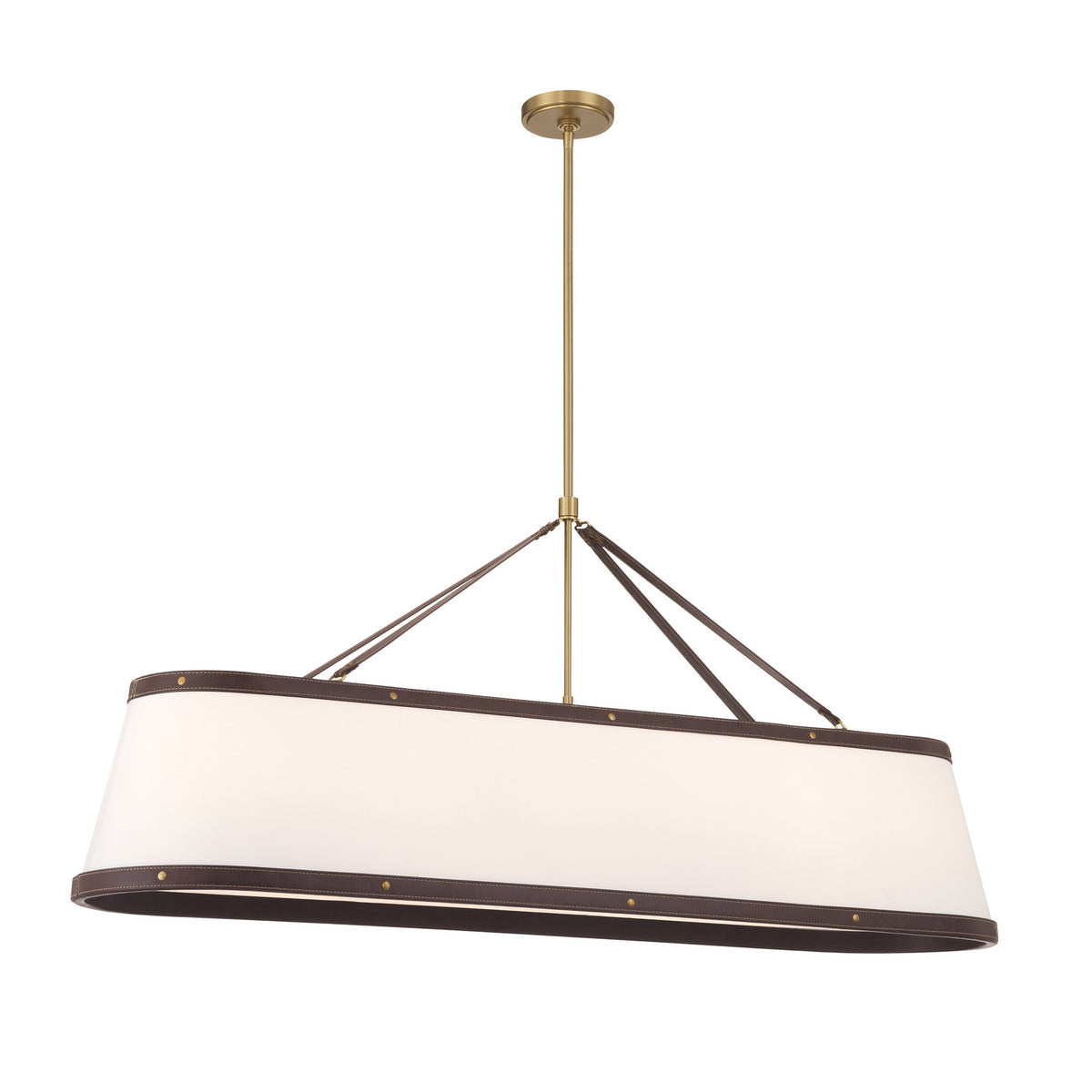 Crystorama Callahan 47.5" 6-Light Linear Chandelier Luxe Gold - detail
