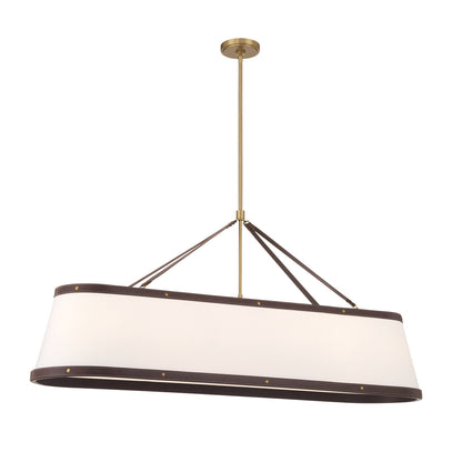 Crystorama Callahan 47.5" 6-Light Linear Chandelier Luxe Gold - detail