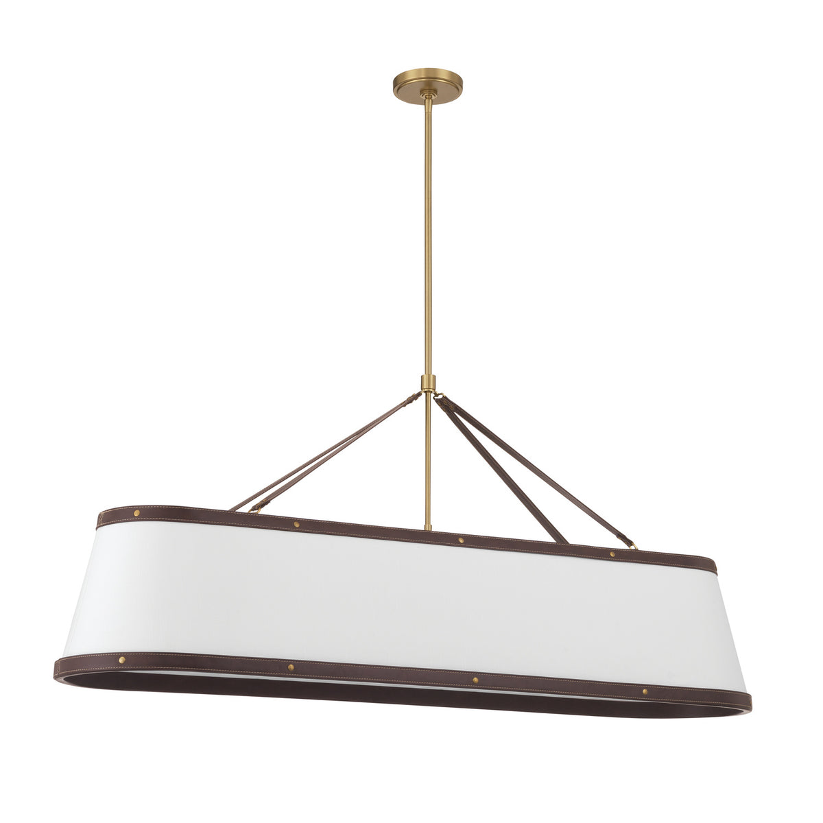 Crystorama Callahan 47.5" 6-Light Linear Chandelier Luxe Gold - detail