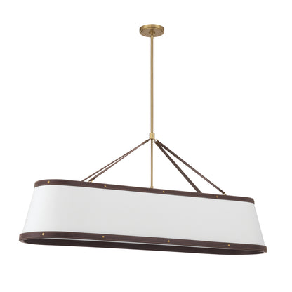 Crystorama Callahan 47.5" 6-Light Linear Chandelier Luxe Gold - detail