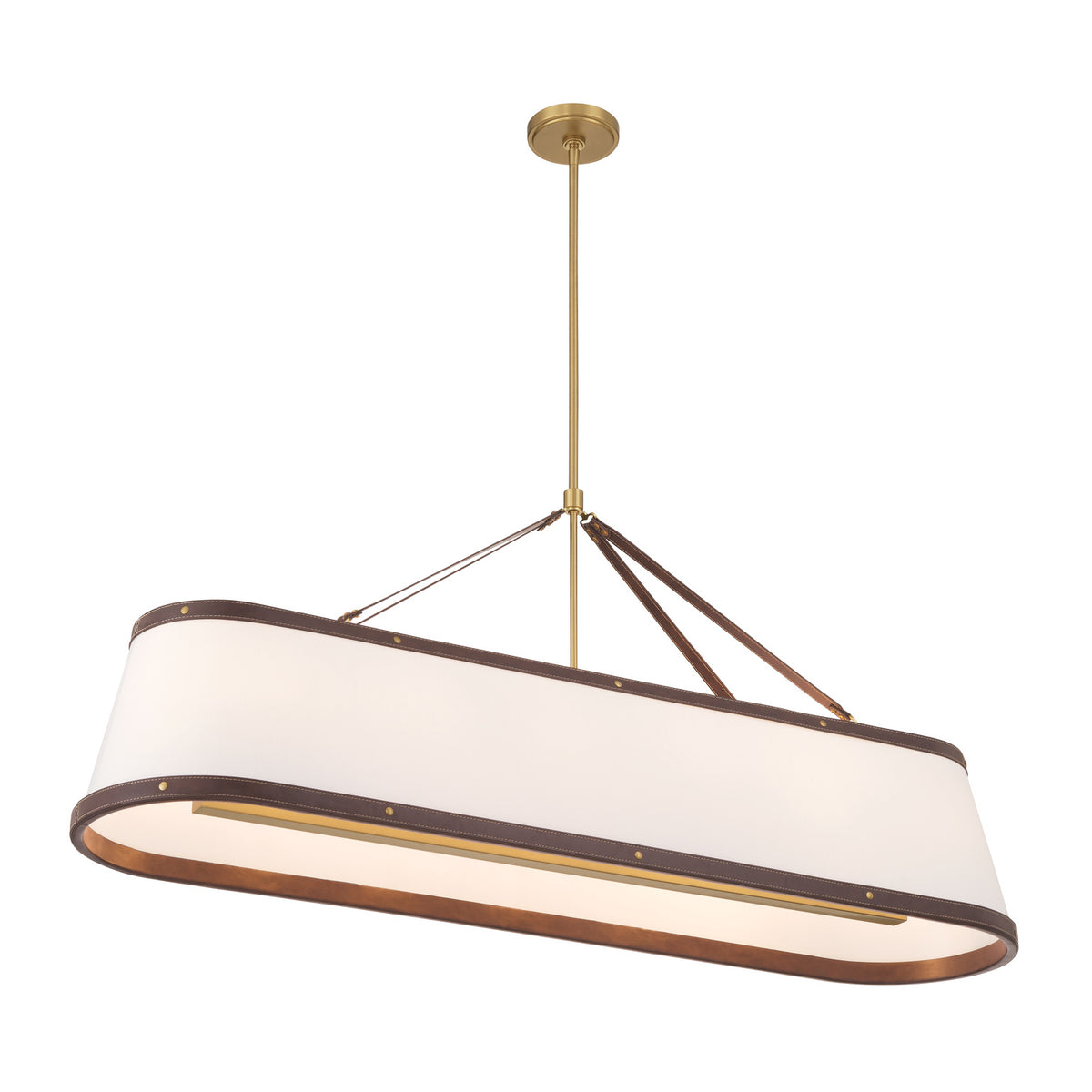 Crystorama Callahan 47.5" 6-Light Linear Chandelier Luxe Gold - detail