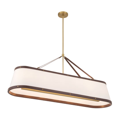 Crystorama Callahan 47.5" 6-Light Linear Chandelier Luxe Gold - detail