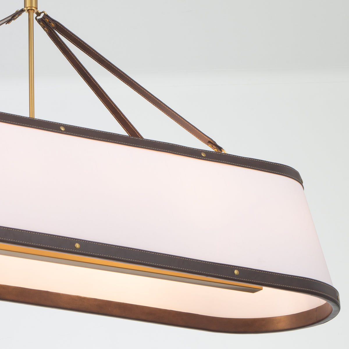 Crystorama Callahan 47.5" 6-Light Linear Chandelier Luxe Gold - detail