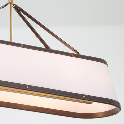 Crystorama Callahan 47.5" 6-Light Linear Chandelier Luxe Gold - detail