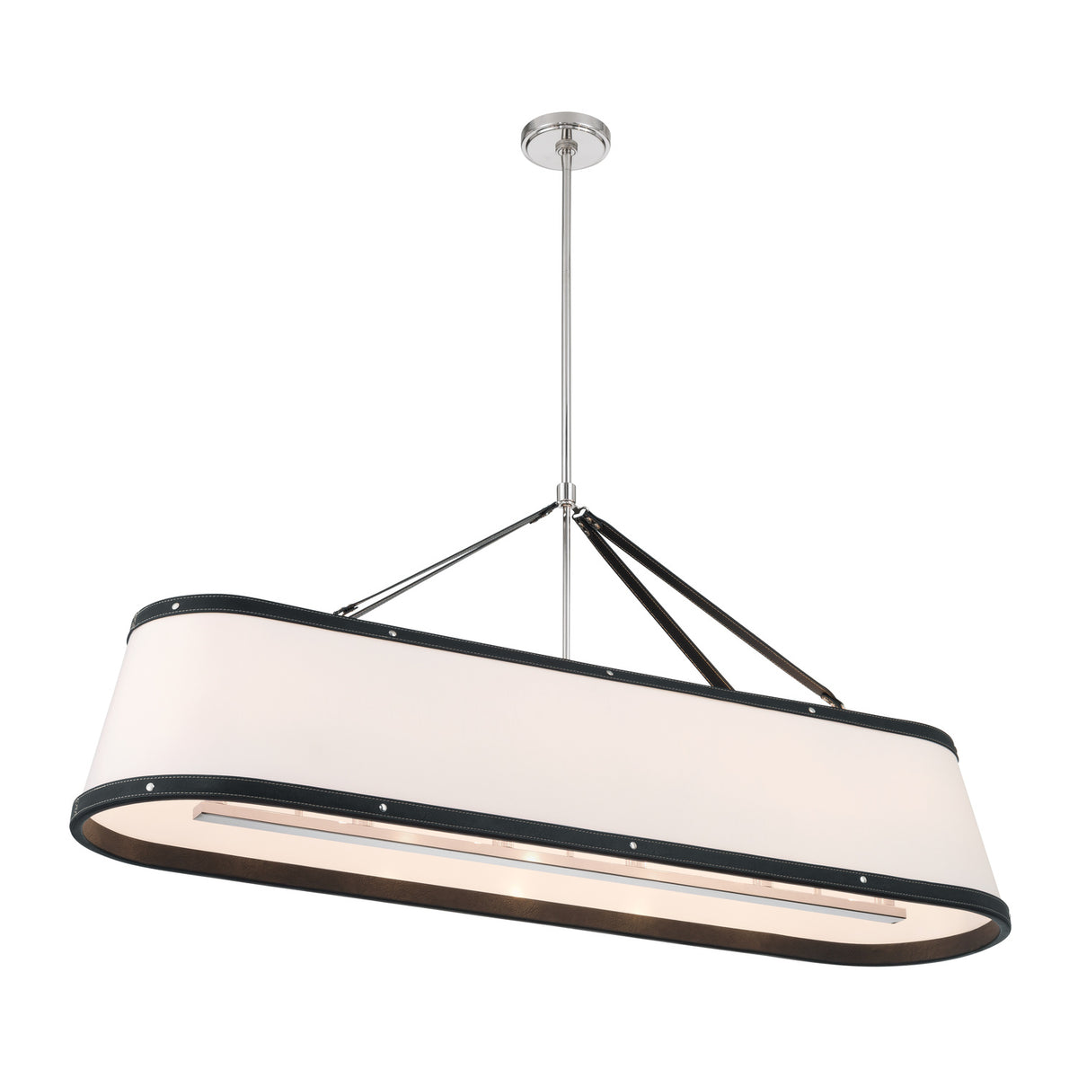 Crystorama Callahan 47.5" 6-Light Linear Chandelier Polished Nickel - detail