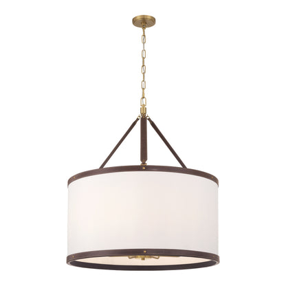 Crystorama Callahan 28" 8-Light Pendant Luxe Gold
