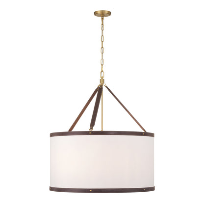 Crystorama Callahan 28" 8-Light Pendant Luxe Gold - detail