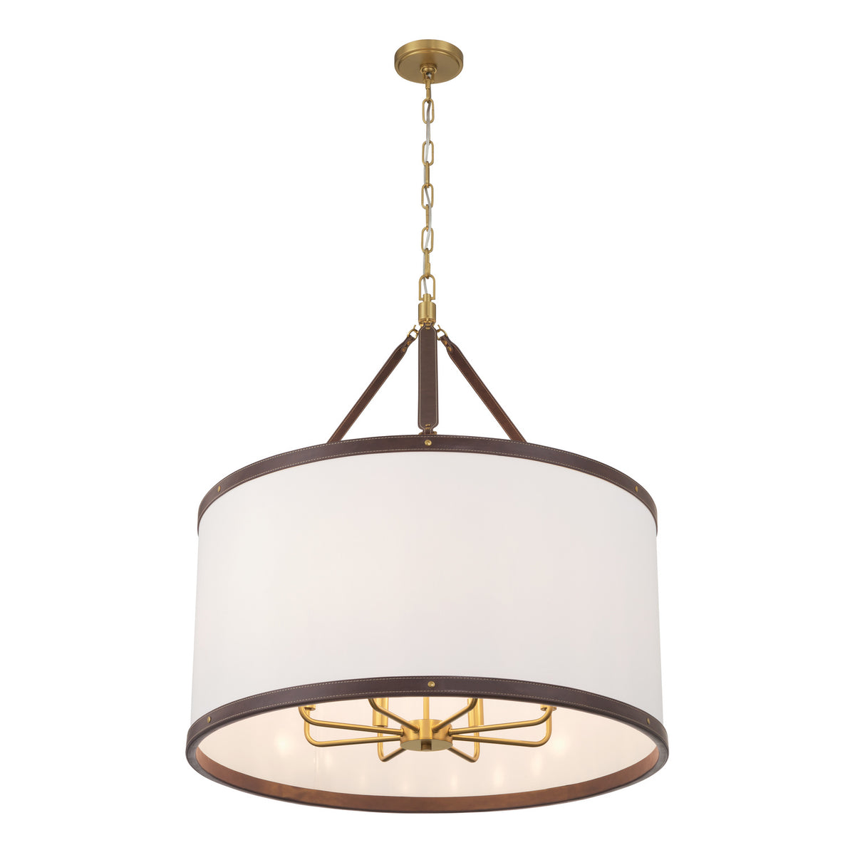 Crystorama Callahan 28" 8-Light Pendant Luxe Gold - detail