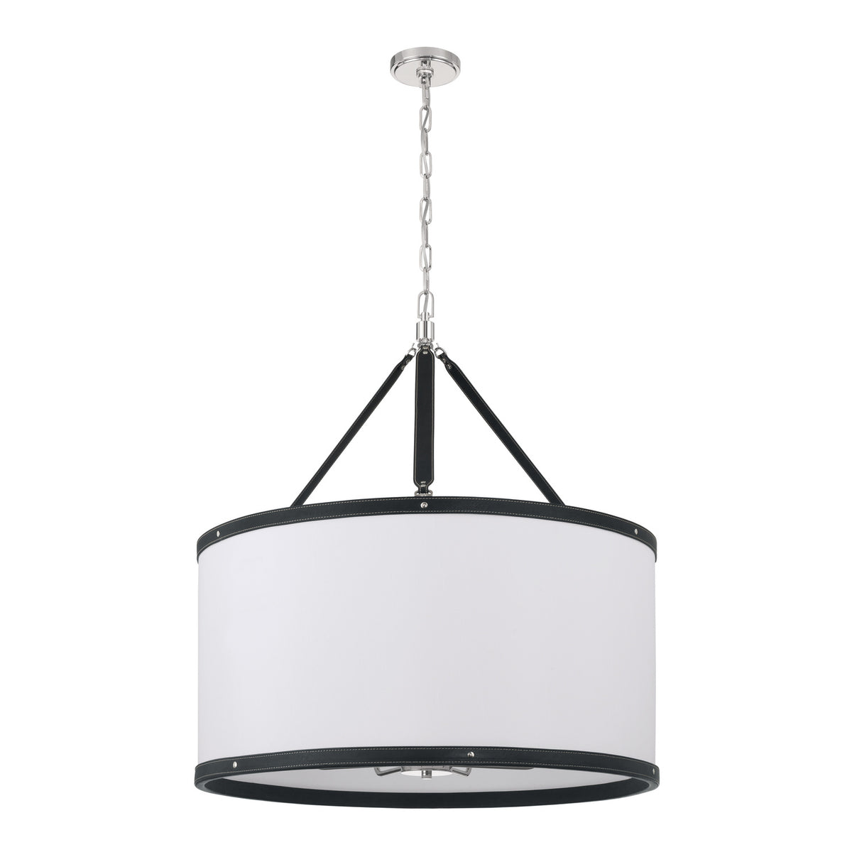 Crystorama Callahan 28" 8-Light Pendant Polished Nickel - detail