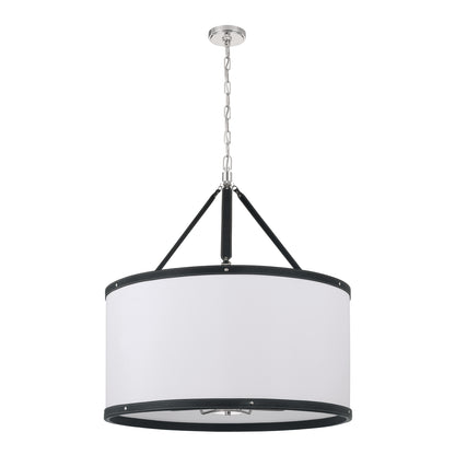Crystorama Callahan 28" 8-Light Pendant Polished Nickel - detail
