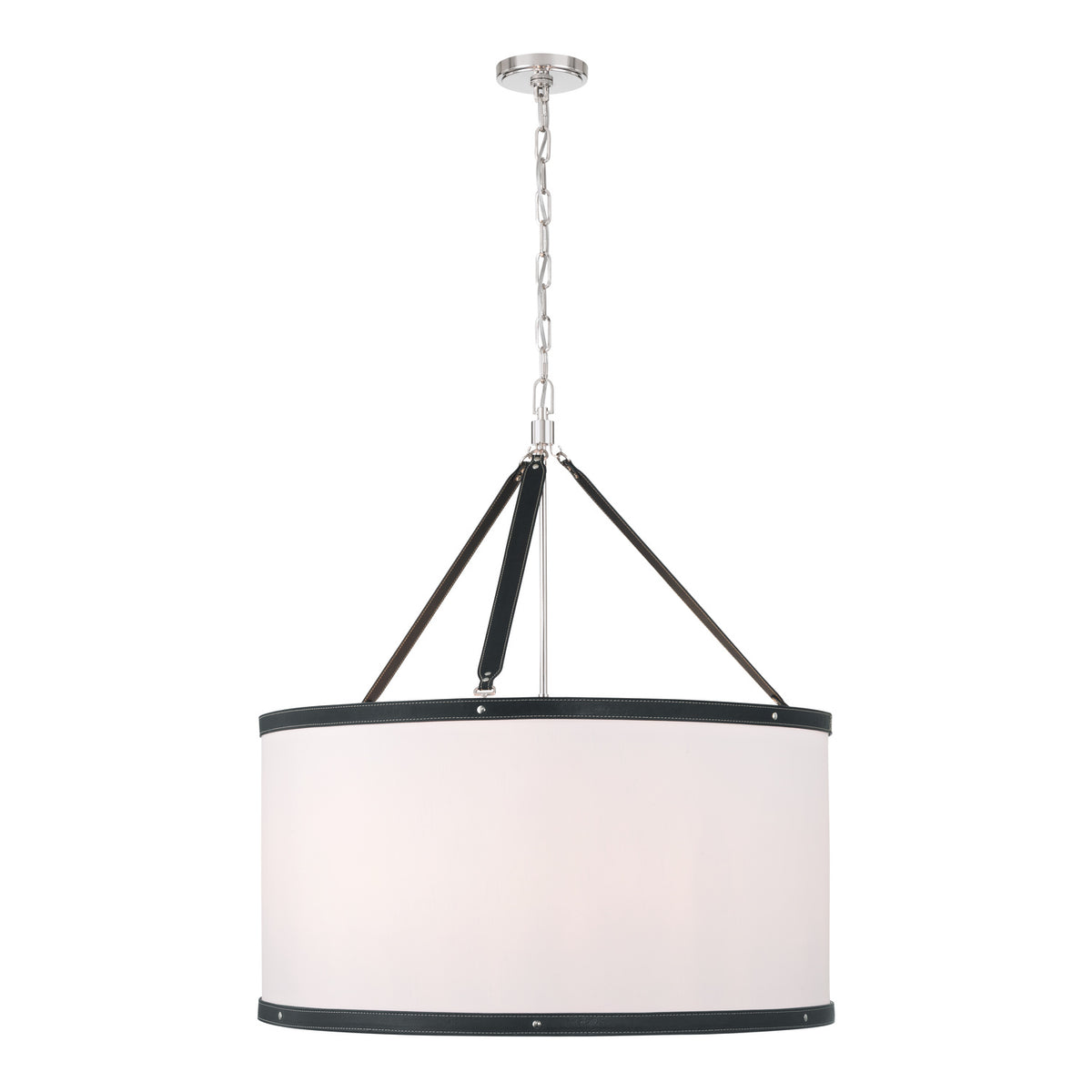 Crystorama Callahan 28" 8-Light Pendant Polished Nickel - detail