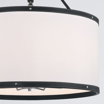 Crystorama Callahan 28" 8-Light Pendant Polished Nickel - detail