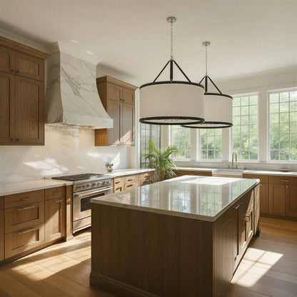 Crystorama Callahan 28" 8-Light Pendant Polished Nickel - lifestyle