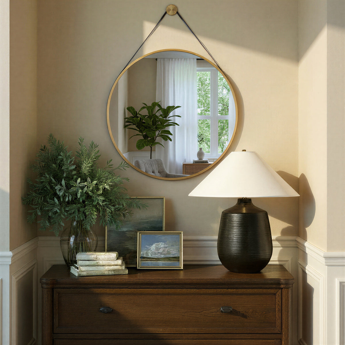 Crystorama Callahan 23.5" Mirror Luxe Gold - lifestyle