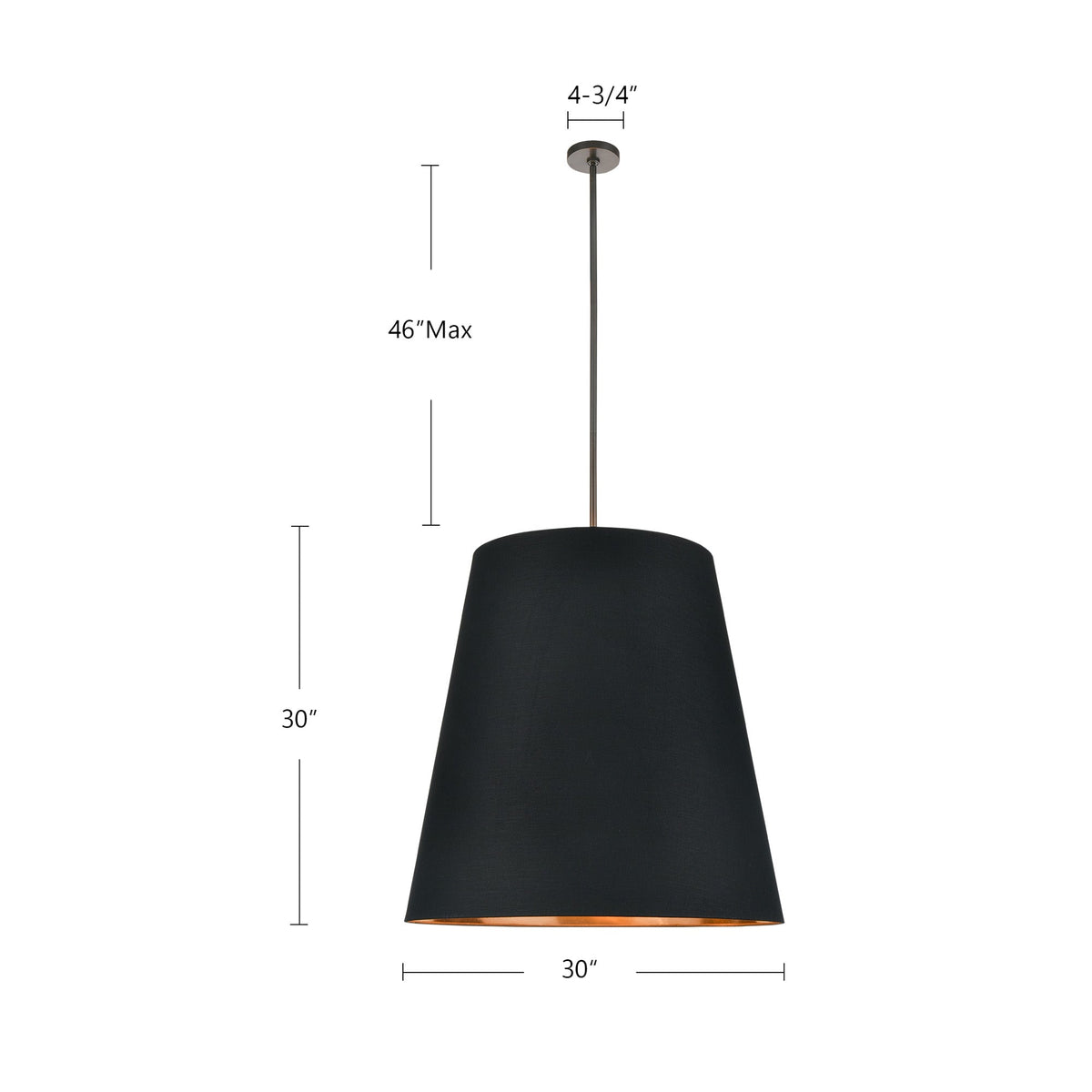 Calor 30" Linen 3-Light Pendant