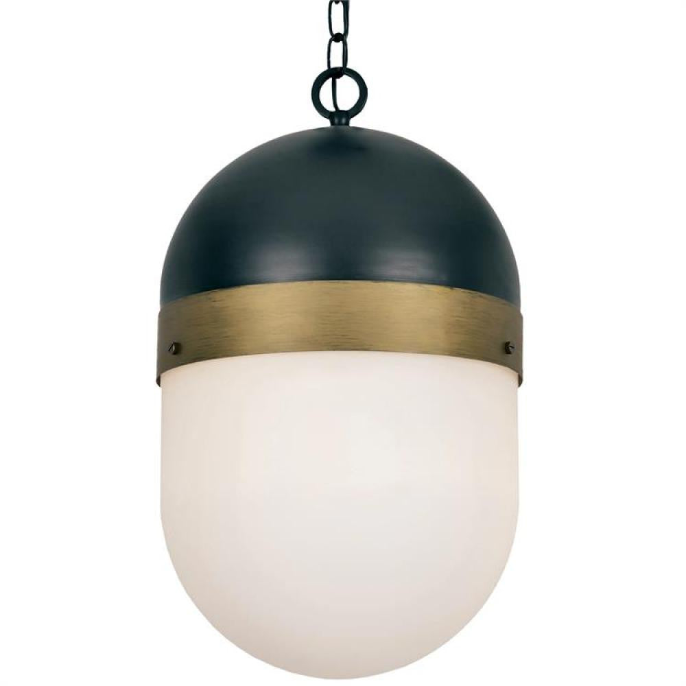 Crystorama Capsule Pendant Matte Black, Textured Gold