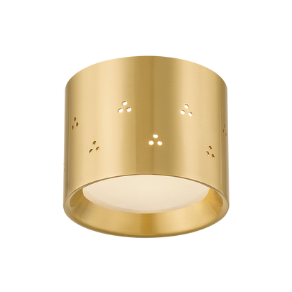 Hudson Valley Edisto Flush Mount Aged Brass